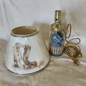 Western Boot Accent Lamp with Cowboy Boot Shade
